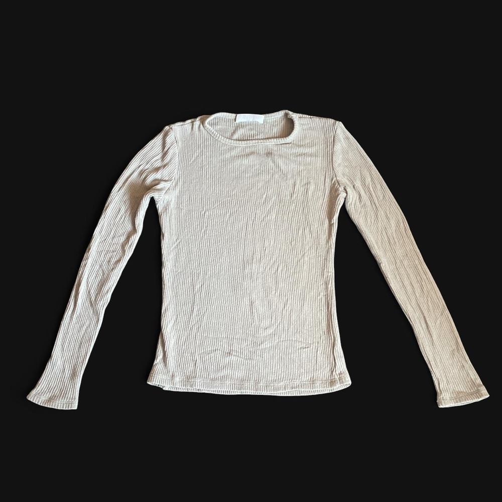 Sablyn Grey Quincy long sleeve ribbed top Size XS